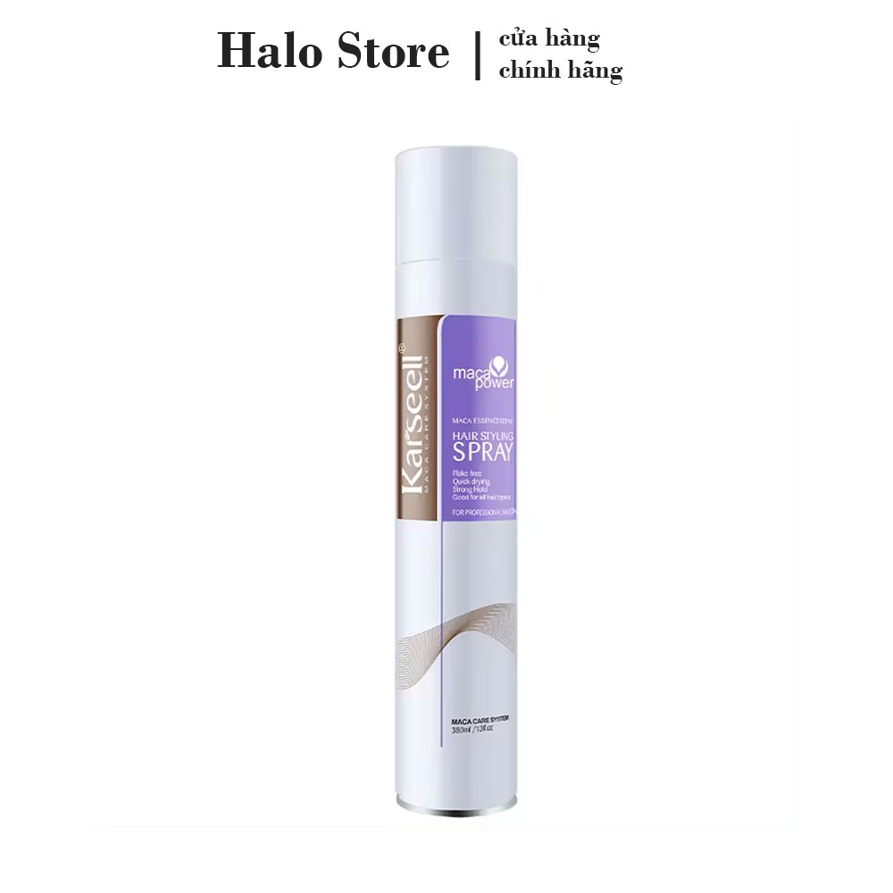 Gôm xịt tóc giữ nếp cứng Karseell Maca Essence Hair Styling spray 380ml
