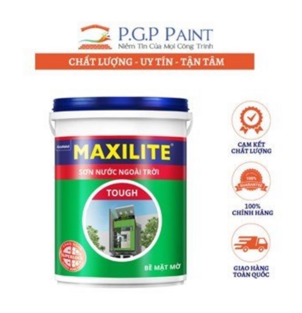 Sơn Ngoại Thất Maxilite Tough 28C Mờ Có Màu Đẹp Và Lâu Phai Nhờ Tính Năng Chống Bong Tróc Độ Phủ Cao Và Chống Rêu Mốc