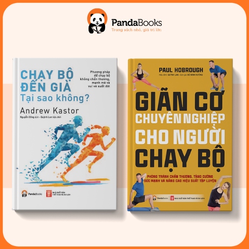 Sách - Combo 2 cuốn Chạy bộ đến già + Giãn cơ chuyên nghiệp cho người chạy bộ [PANDABOOKS]