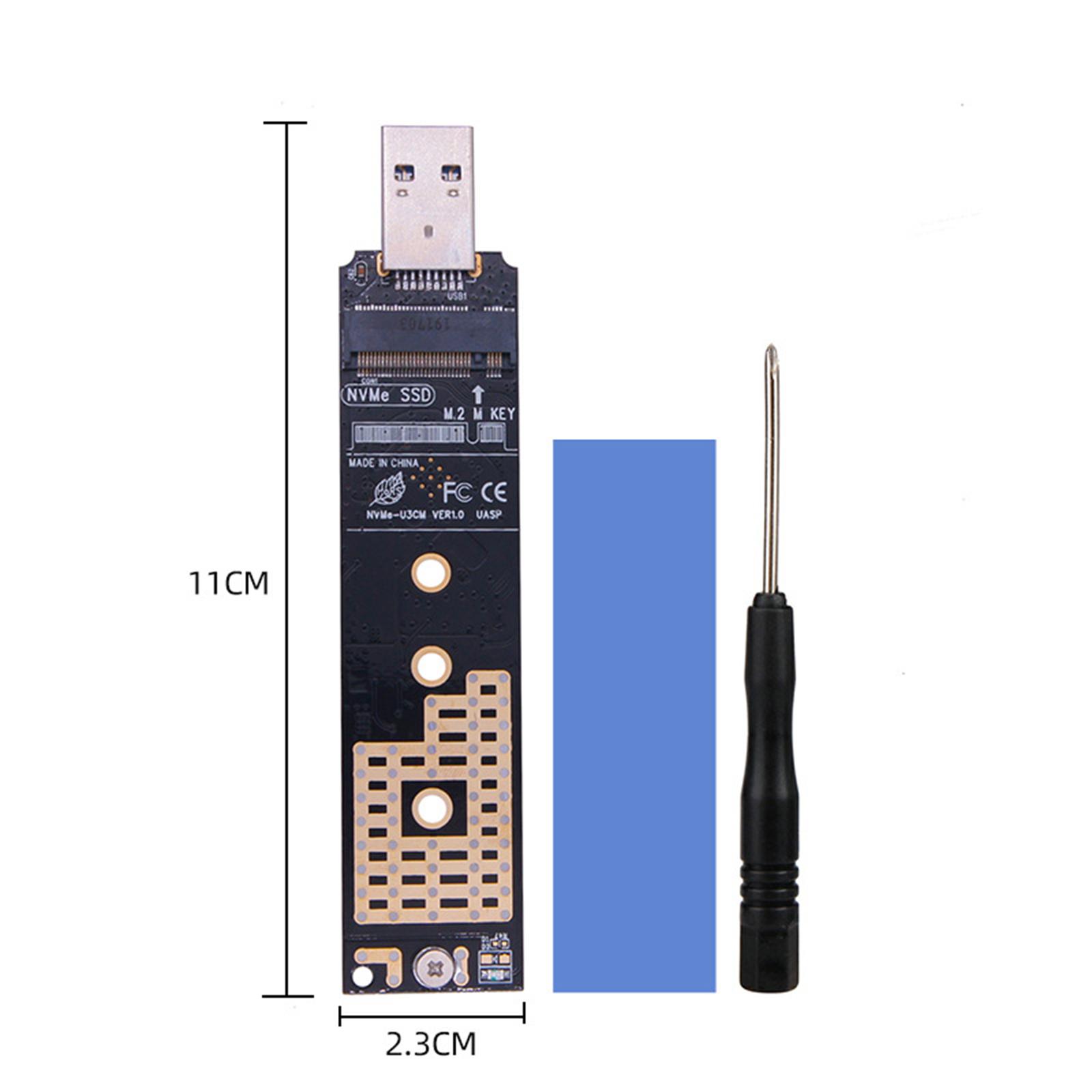 NVME to USB 3.1 Adapter Type A Card Converter Reader with Key B/Key B+M