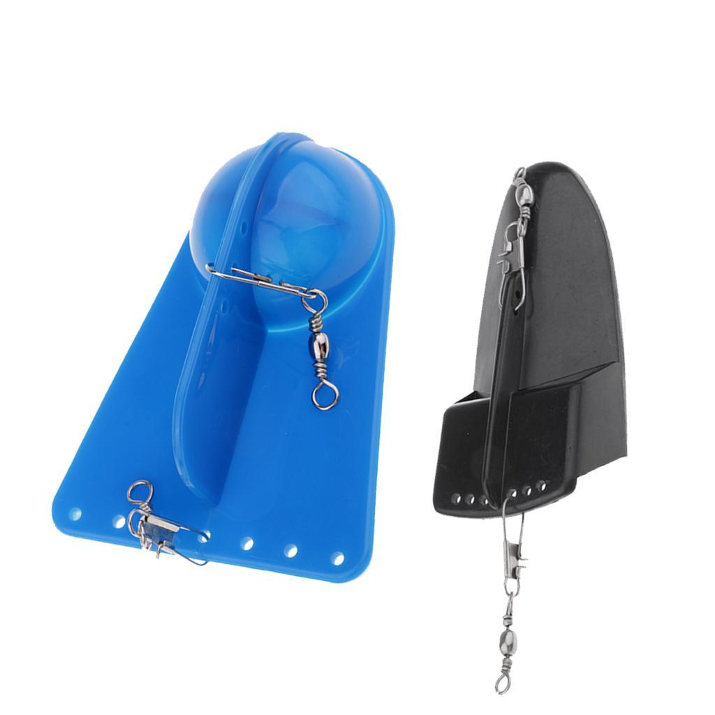 2pcs Sea Fishing Trolling Diving Board Planer Diver Board Adjustable Weight for Bluefin, Tuna Fishing