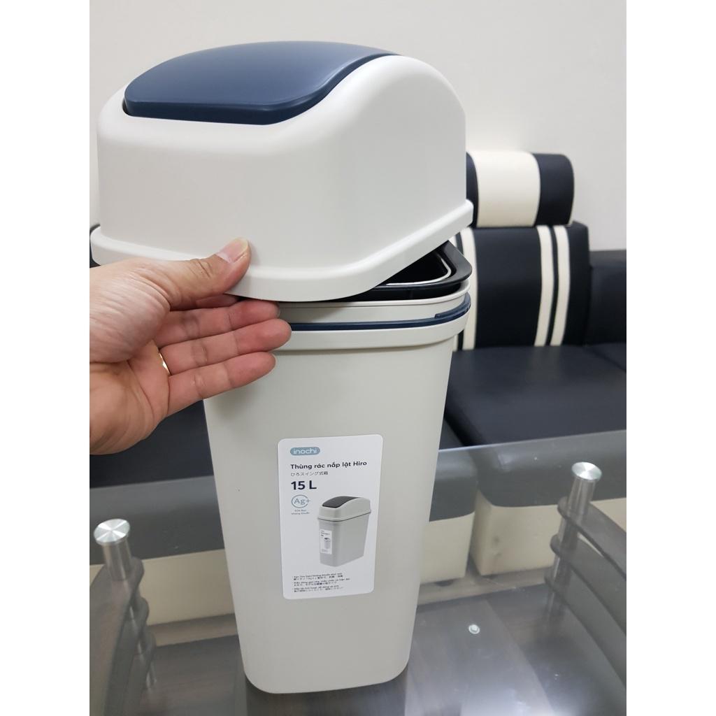 Thùng Rác Nắp Lật Hiro Nhiều Cỡ Bền Đẹp Hàng Xuất Nhật Inochi - Chính Hãng