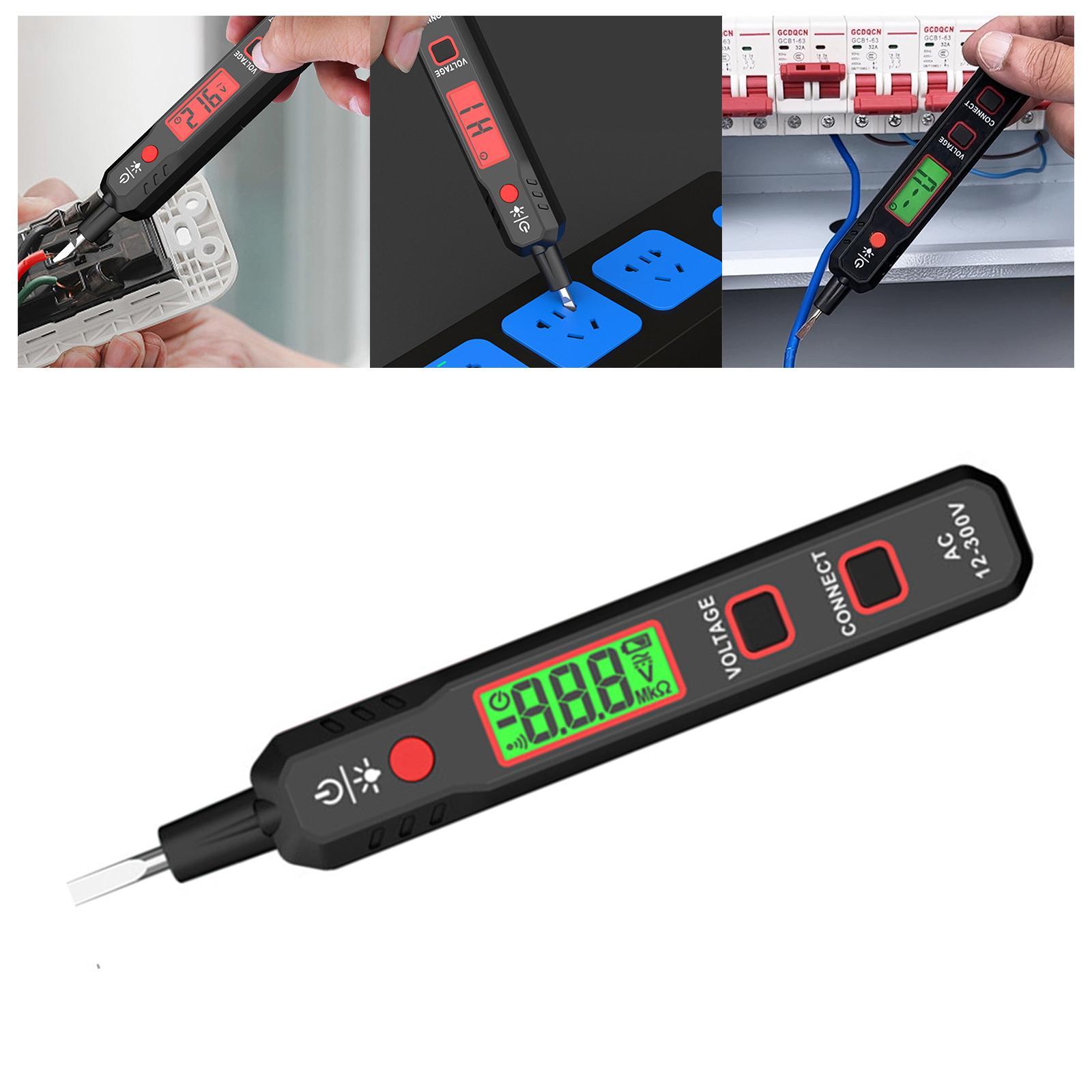 Electronic Test Pencil Test Screwdriver Portable LCD Display 12V-300V  Pen Circuit Tester Tool for Live/Null Wire Judgment