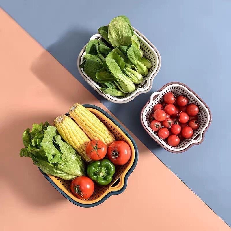 Bộ rổ nhựa kèm chậu 6 món cao cấp