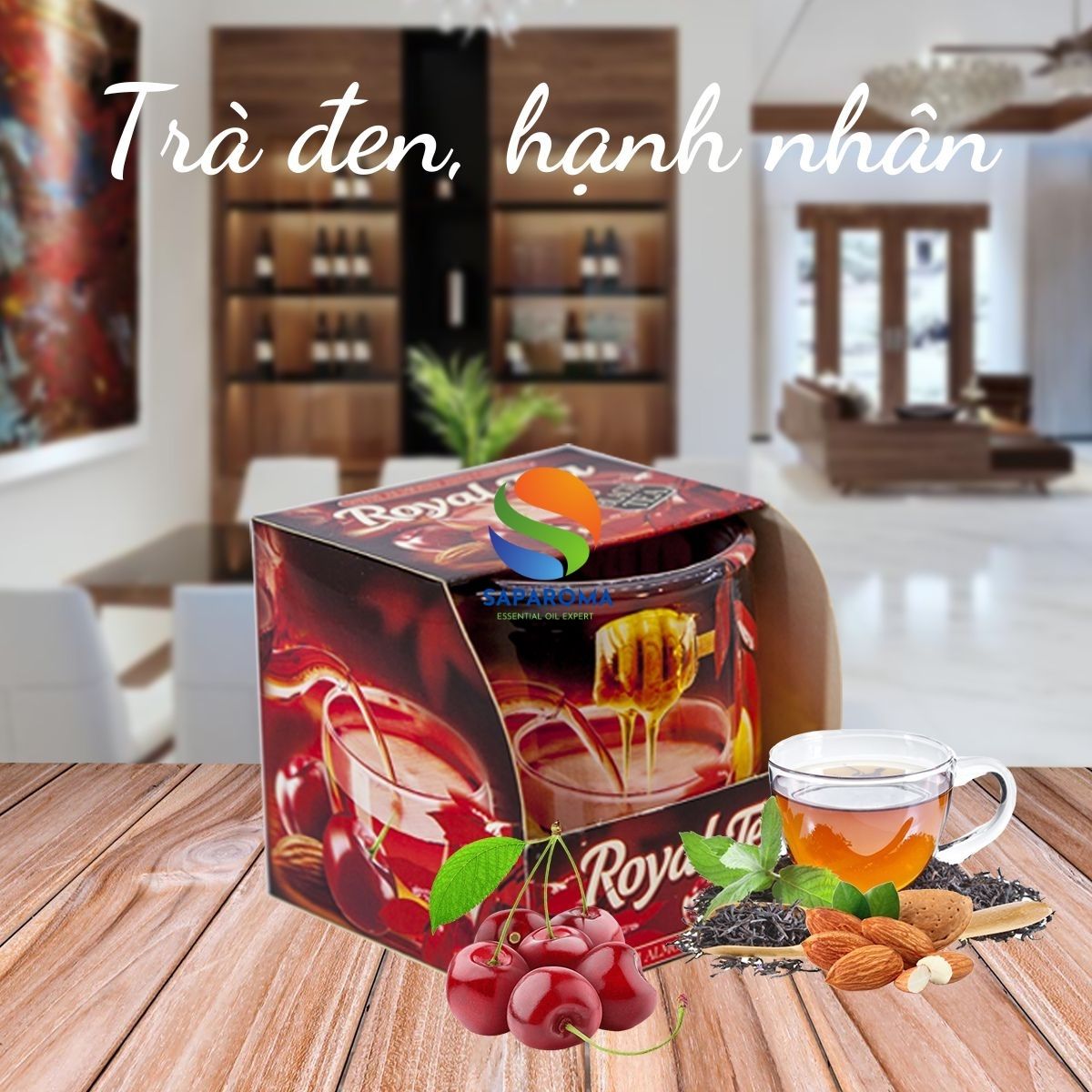 Ly nến thơm tinh dầu Bartek Royal Tea 100g QT025833 - trà hoàng gia, nến trang trí, thơm phòng, thư giãn, Hỗ trợ khử mùi (giao mẫu ngẫu nhiên)