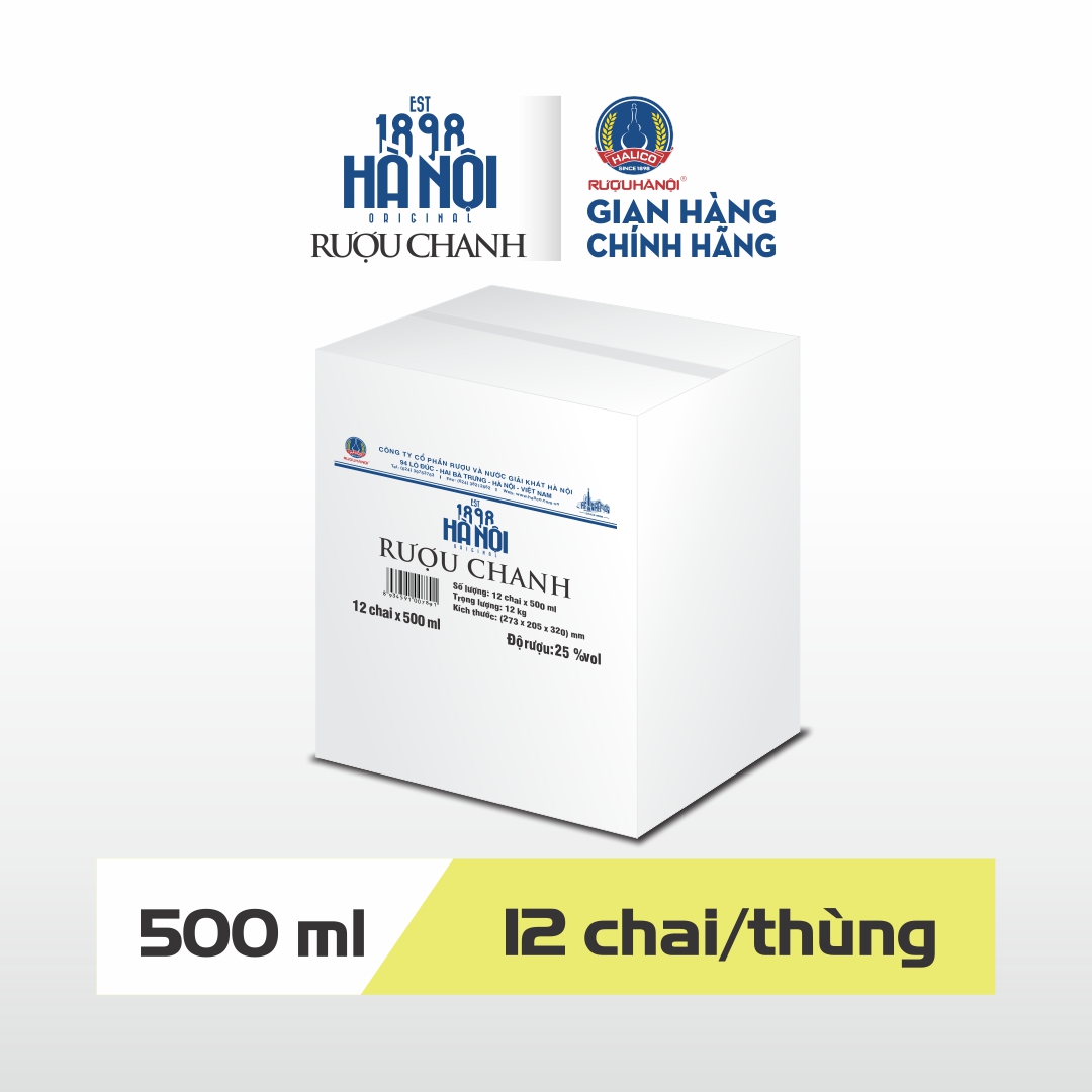 Rượu trái cây HALICO vị chanh nồng độ 18% chai 500ml không kèm hộp