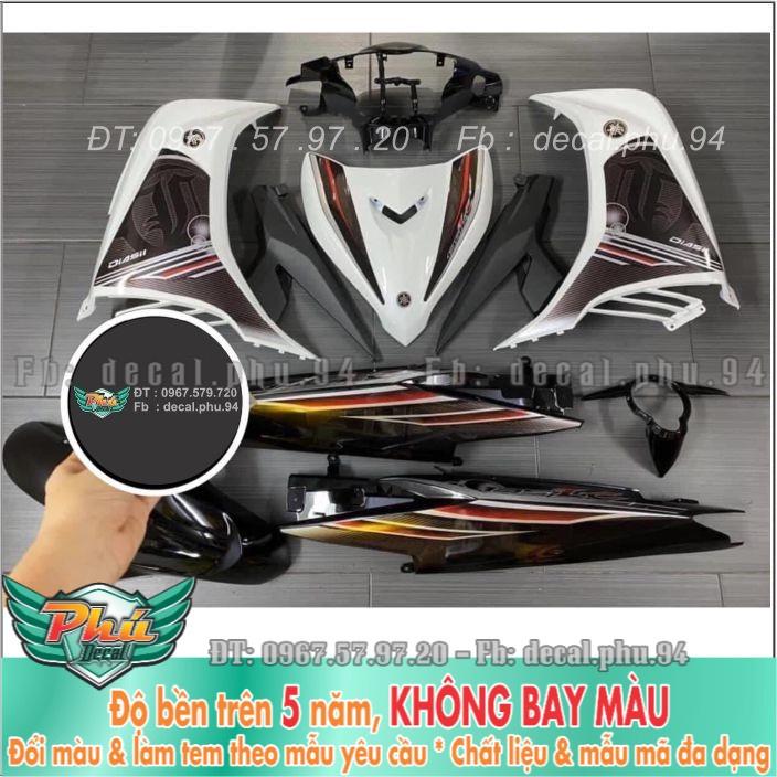 Tem rời Exciter 135 Lc Trắng đen  -1