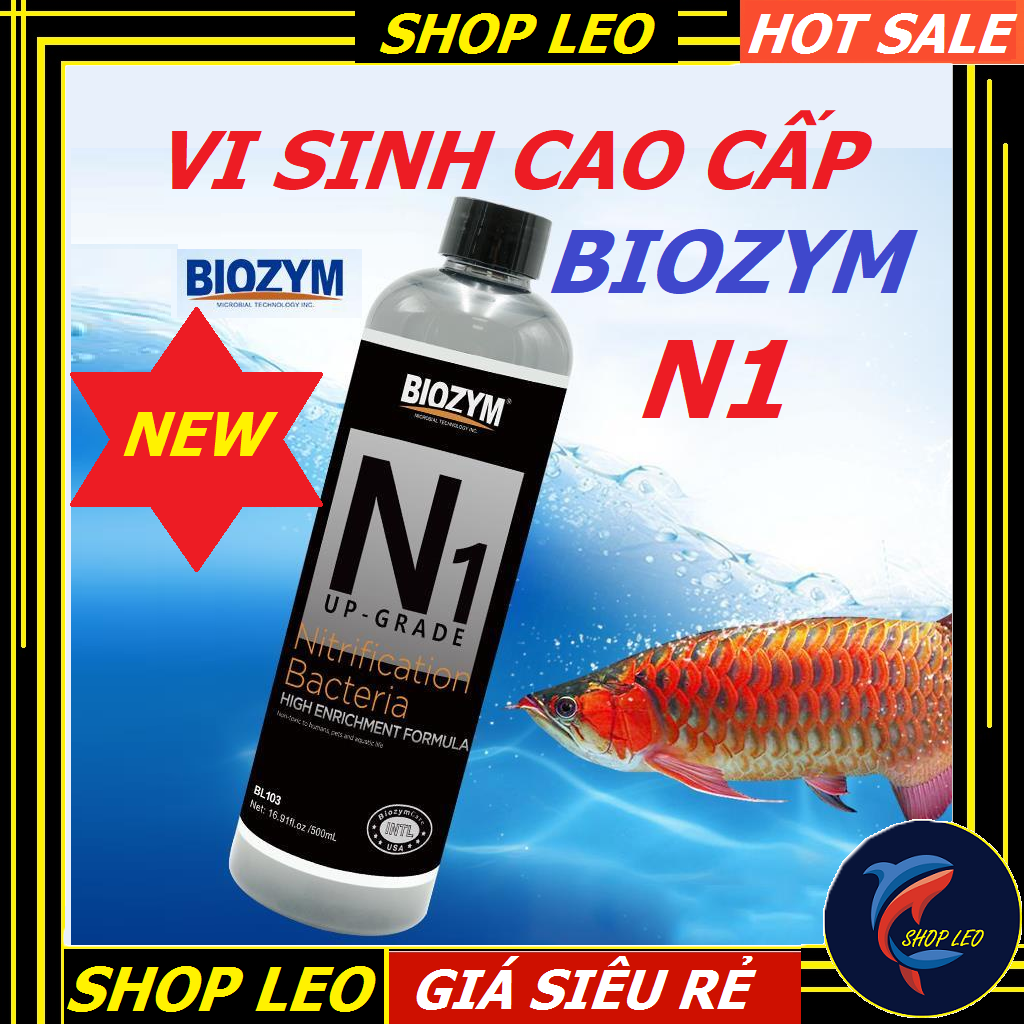 Vi sinh Biozym N1 xử lý độc tố và làm trong nước bể thủy sinh - vi sinh cho hồ cá cảnh - bể thủy sinh