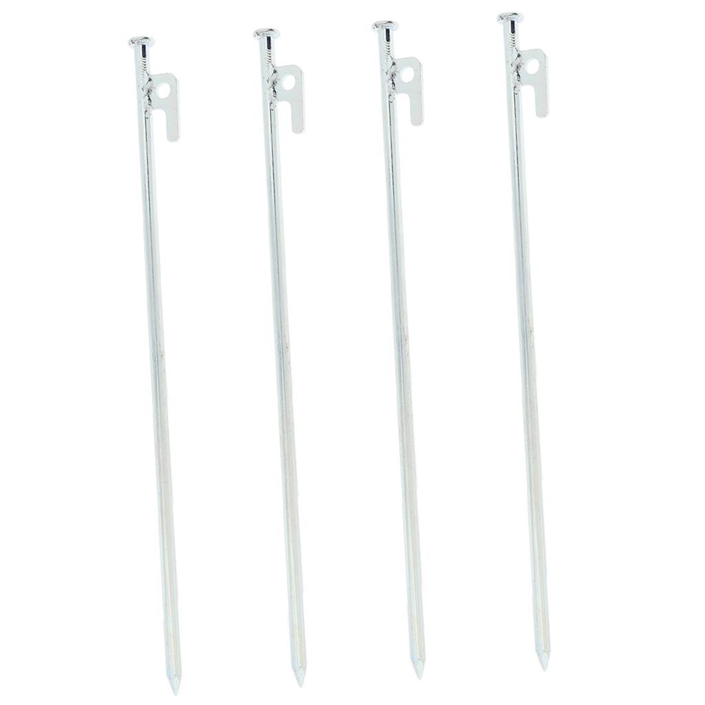 2x4 Pieces Outdoor Camping Tent Stakes Awning Tarp Ground Nails Pegs Pins 40cm