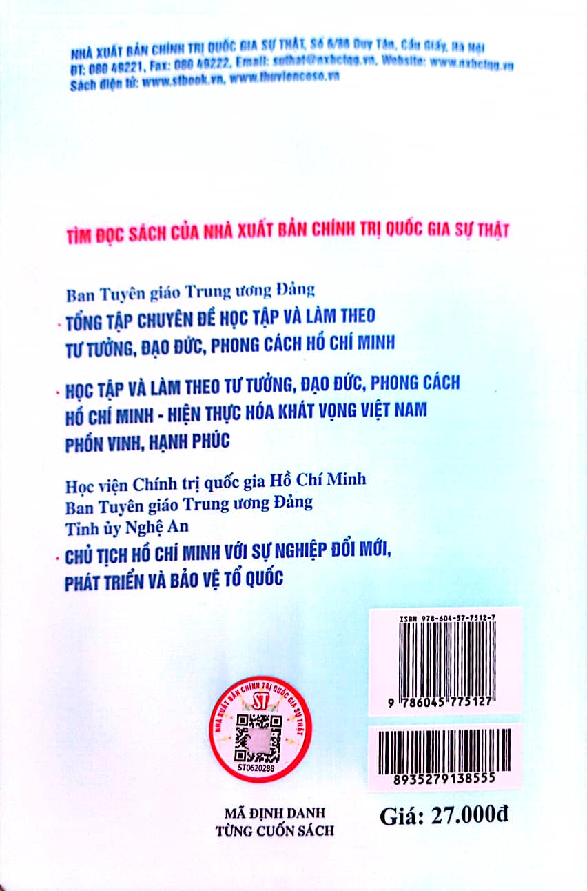 Học tập và làm theo tư tưởng, đạo đức, phong cách Hồ Chí Minh về ý chí tự lực, tự cường và khát vọng phát triển đất nước phồn vinh, hạnh phúc