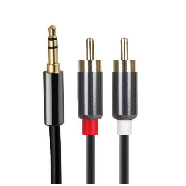 Cáp Audio 3.5 ra 2 đầu hoa sen 1m chất lượng cao