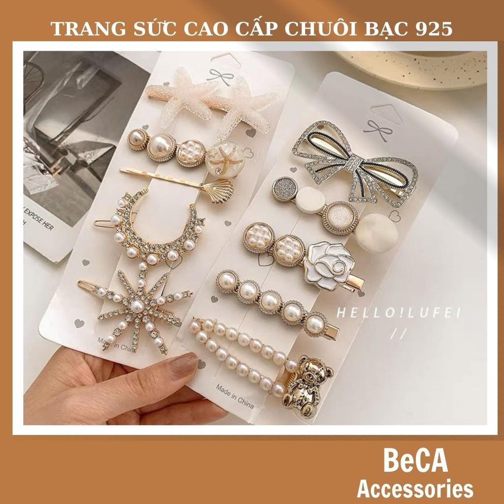 Set 5 kẹp tócKẹp mái đính ngọc cao cấp