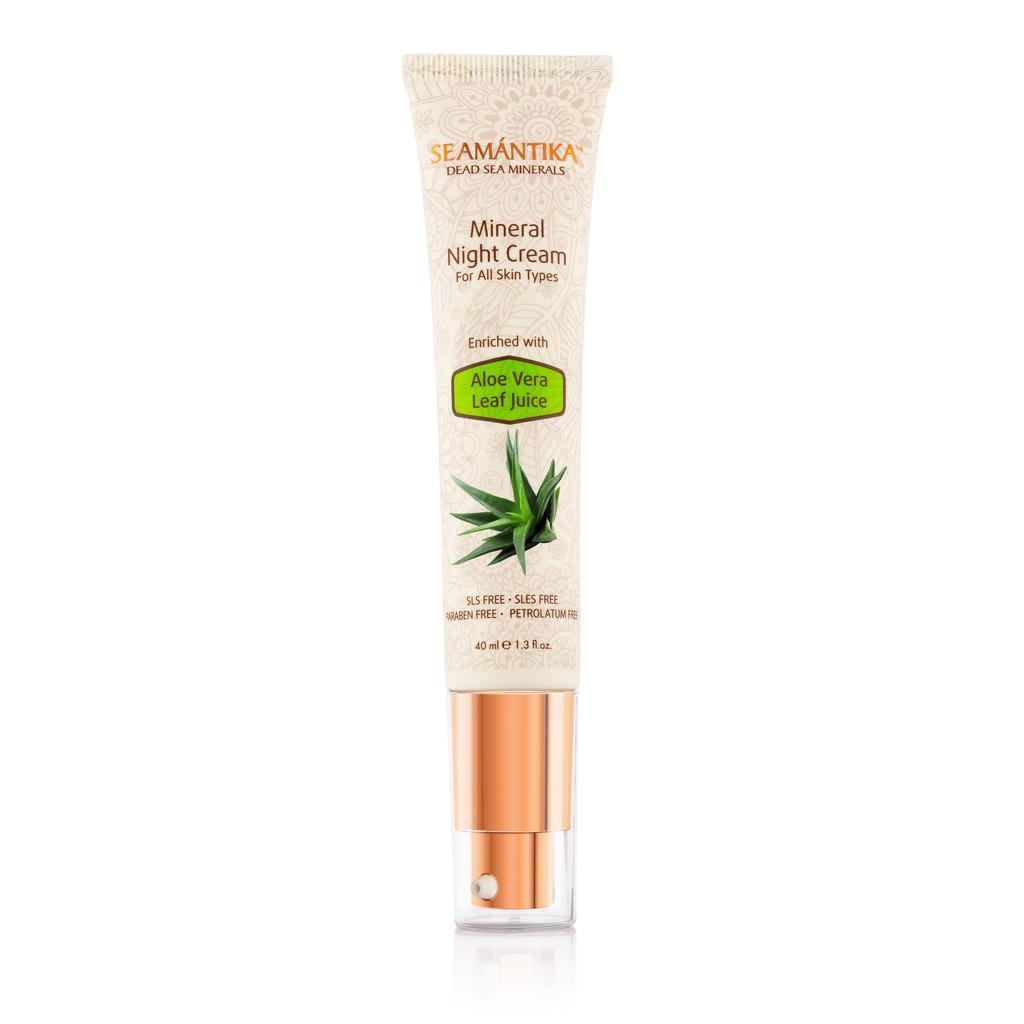Kem dưỡng ban đêm giàu khoáng chất và nước ép lô hội, cho mọi loại da - MINERAL NIGHT CREAM - ALOE VERA LEAF JUICE - Seamantika