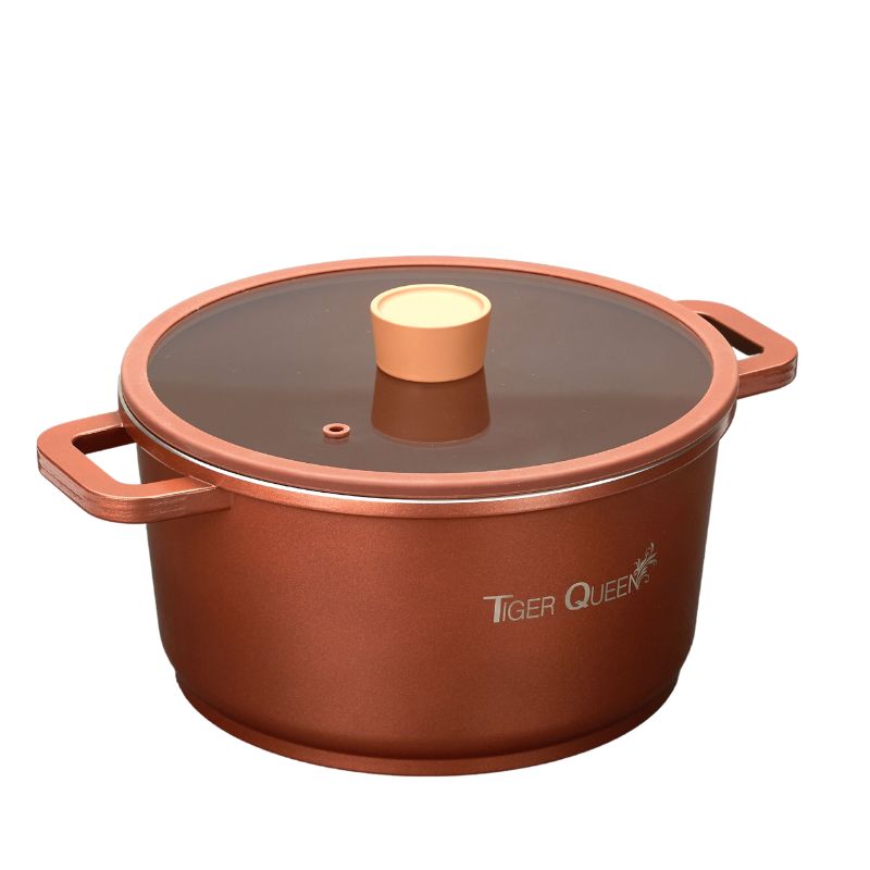 Nồi hầm Ceramic từ tính cao cấp hiệu Tiger Queen CWCB-24CH - Màu nâu chocolate - Chính hãng