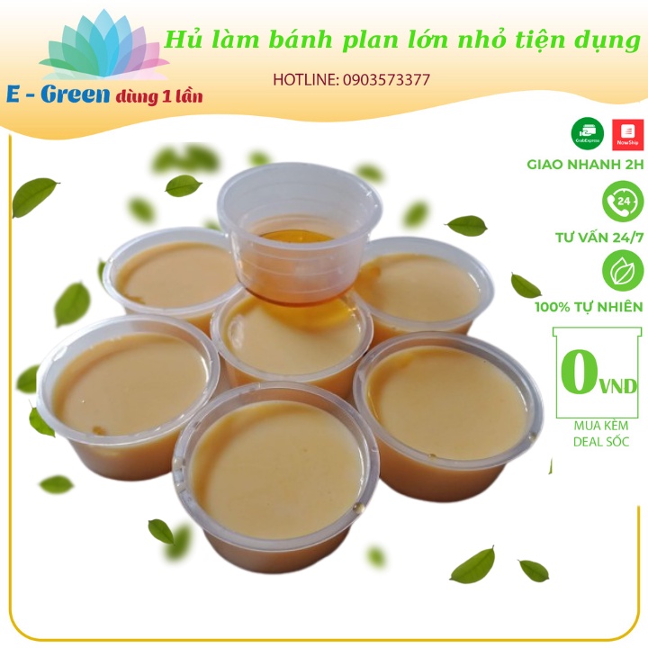 Lốc 50 hũ làm bánh plan , lớn nhỏ , nhí ,dùng 1 lần và có thể tái sử dụng lại dc  .E Green  Dùng 1 Lần