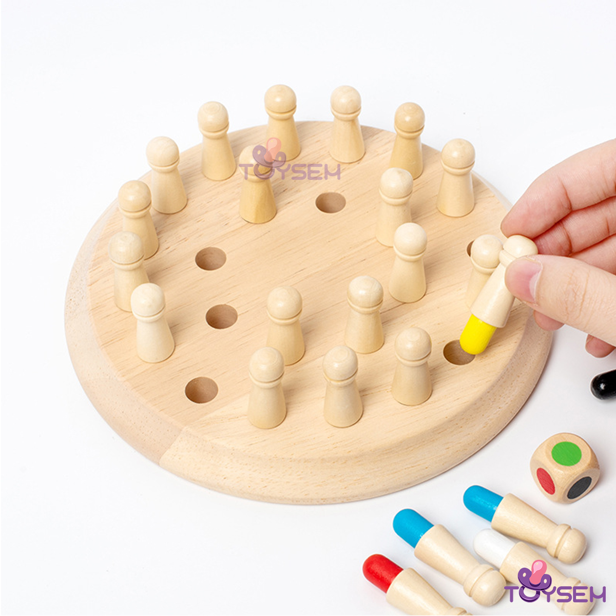 Đồ chơi cờ nhớ bàn tròn rèn luyện trí nhớ - Đồ chơi giáo dục màu sắc và phát triển trí não thông minh cho bé từ 3+ tuổi