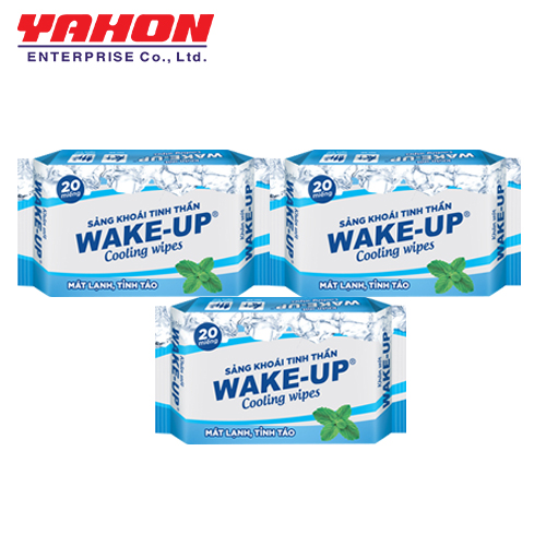 Combo 3 Bao Khăn Ướt WAKE-UP, 20 Miếng/Bao