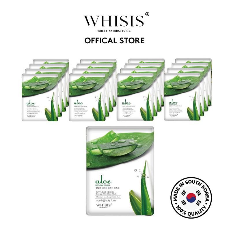 Combo 10 Mặt nạ Lô hội Whisis Nature Origin Energy Aloe Sheet Mask