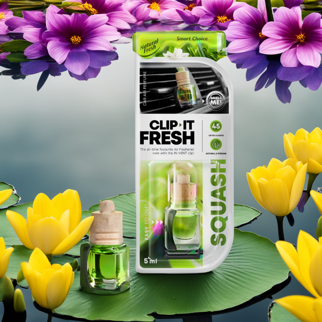 Nước hoa kẹp cửa gió ELIX - Clip it Fresh - Hương Squash ( Quýt )