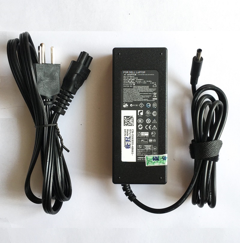 Adapter Sạc Dành Cho Laptop Dell 90W 19.5V 4.62A Đầu Tròn Nhỏ 4.5mm Có Kim Giữa