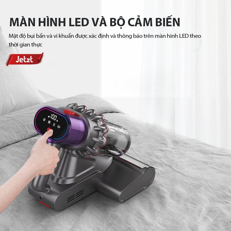 Máy hút bụi giường nệm diệt khuẩn thông minh thế hệ mới JETZT J23, lực hút 20.000 PA, hàng chính hãng