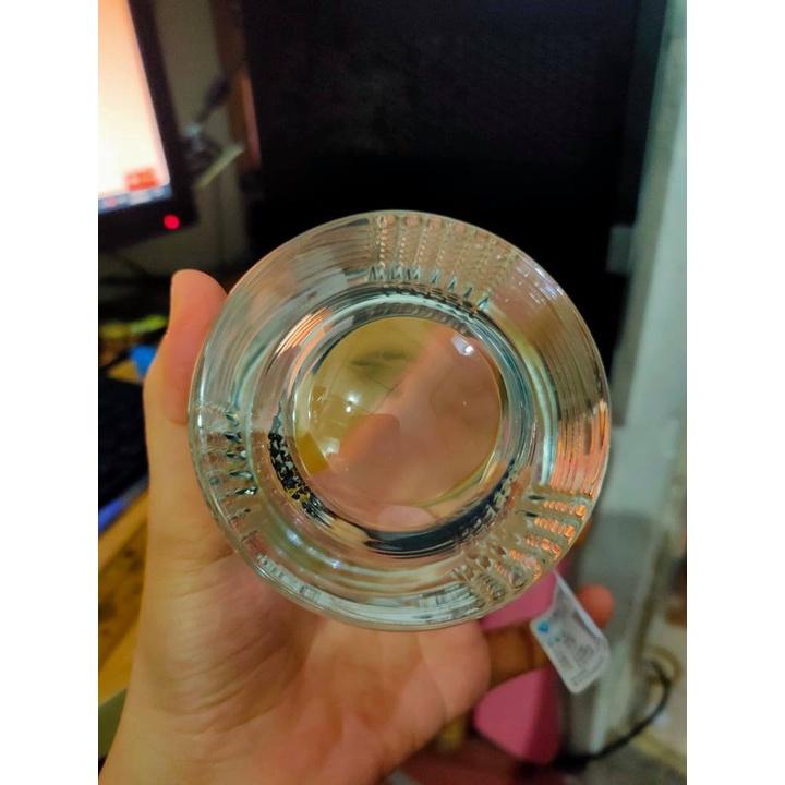 Ly, cốc thủy tinh cao cấp đế lồi xoay họa tiết hiện đại kích thước 170ml