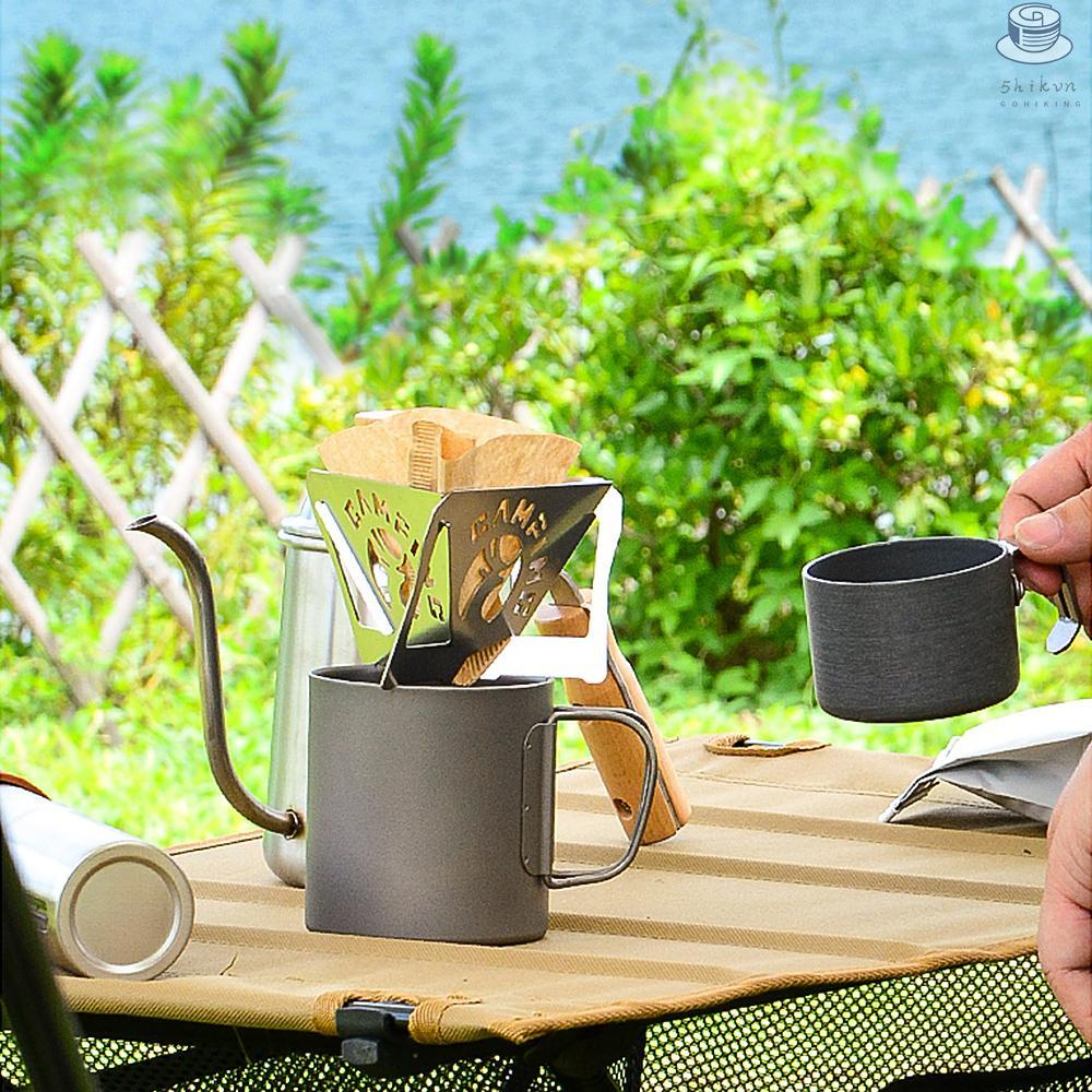 2 PCS Collapsible Coffee Dripper Portable Stainless Steel Travel Coffee Drip Holder Foldable Coffee Filter Rack with Storage Bag