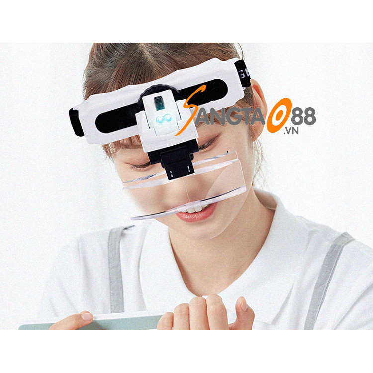 Kính lúp chuyên dụng đeo trán sửa chữa đồ điện tử, đọc sách đa năng cao cấp version6 9892E1