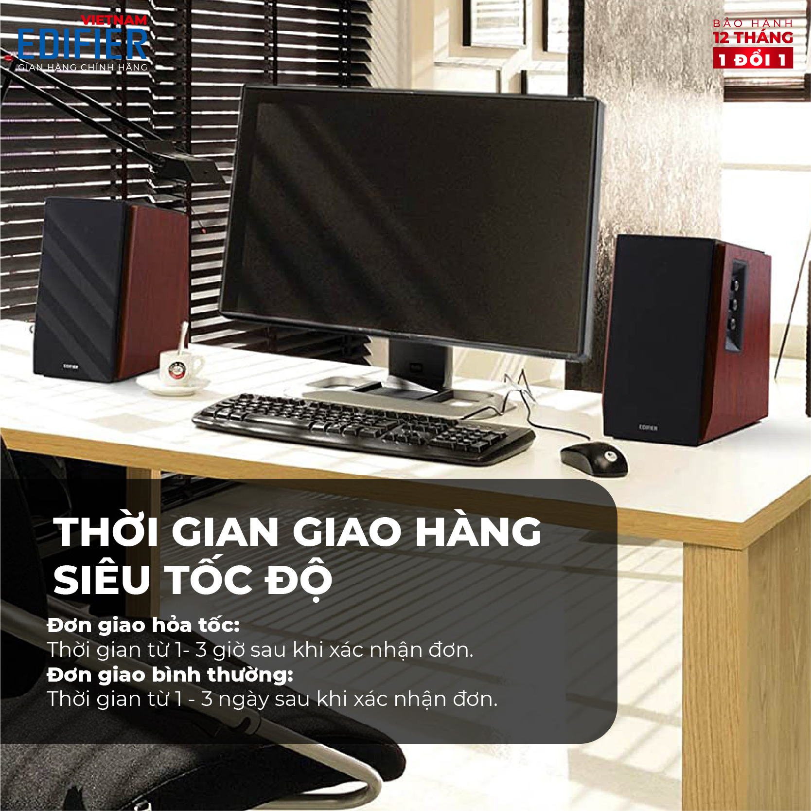 Bộ loa không dây Bluetooth EDIFIER 2.0 R1700BT -  Hỗ trợ cổng cắm RCA - Có remote điều khiển - Vỏ gỗ chống dội âm - Hàng chính hãng