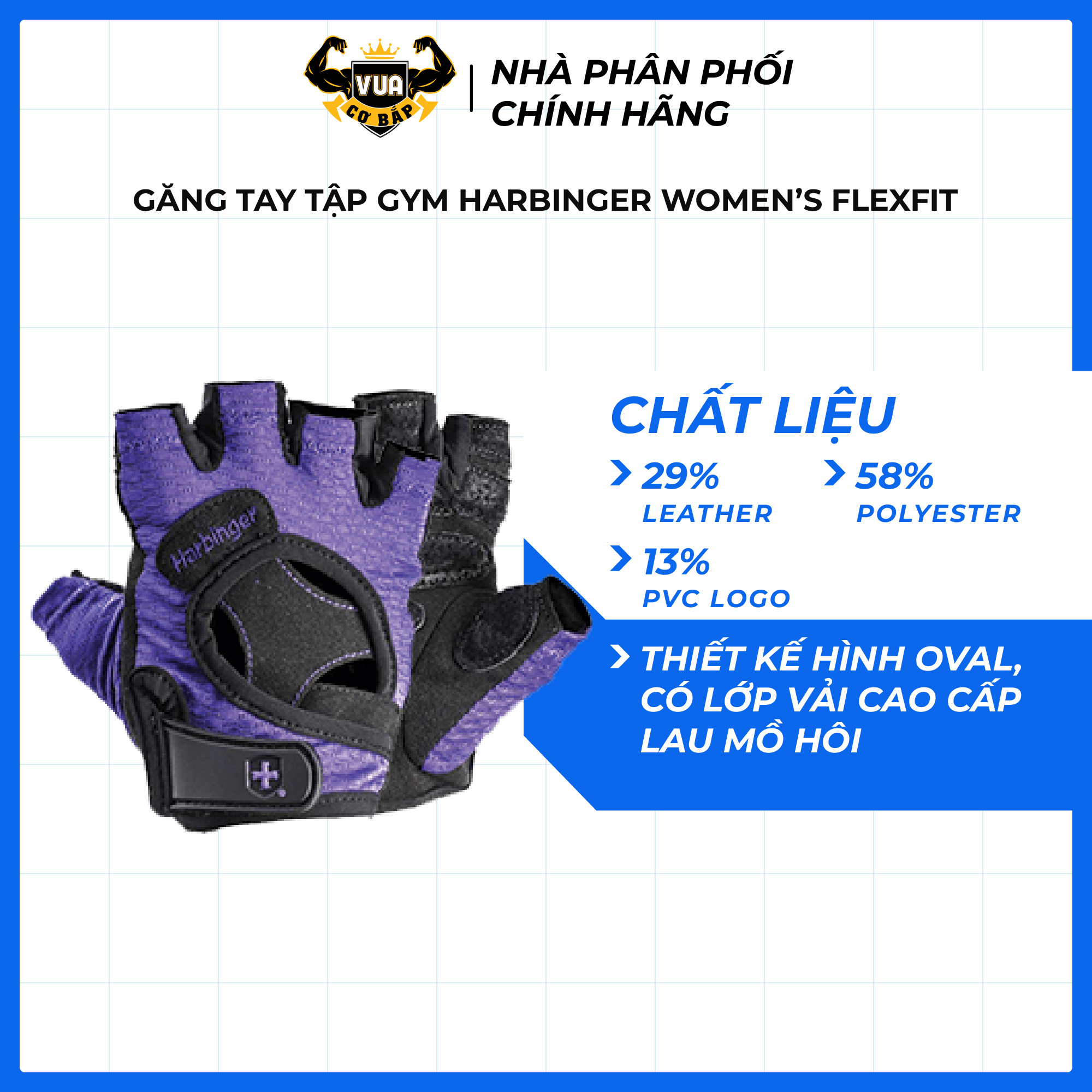 Găng Tay Tập Gym Harbinger Women's Flexfit