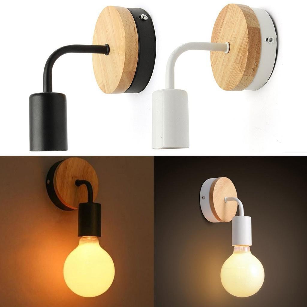 Đèn gỗ gắn tường trang trí DGT10-Tặng kèm bóng LED