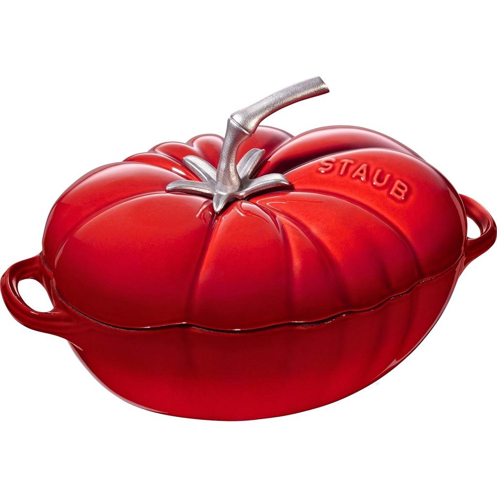 NỒI GANG ĐÚC STAUB CÀ CHUA ĐỎ ANH ĐÀO 25CM - Hàng Chính Hãng