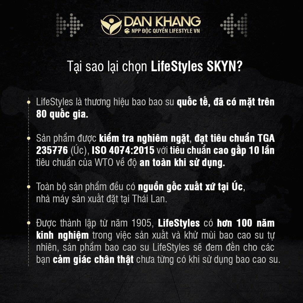 Combo 1 Hộp Bao Cao Su LifeStyles SKYN Elite Non-latex 3 bao + 1 Hộp Bao Cao Su LifeStyles Classic 12 bao