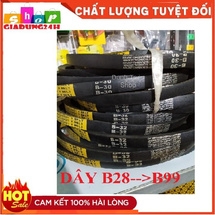 Dây curoa trơn VBELT THÁI LAN bản B, đầu số từ B28 đến B99