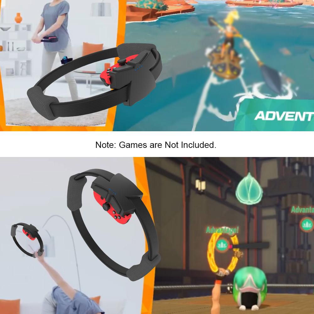 Compatible with Nintendo Switch Ring Fit with Adjustable Elastic Leg Strap Sport Band Adventure Fitness Sensor