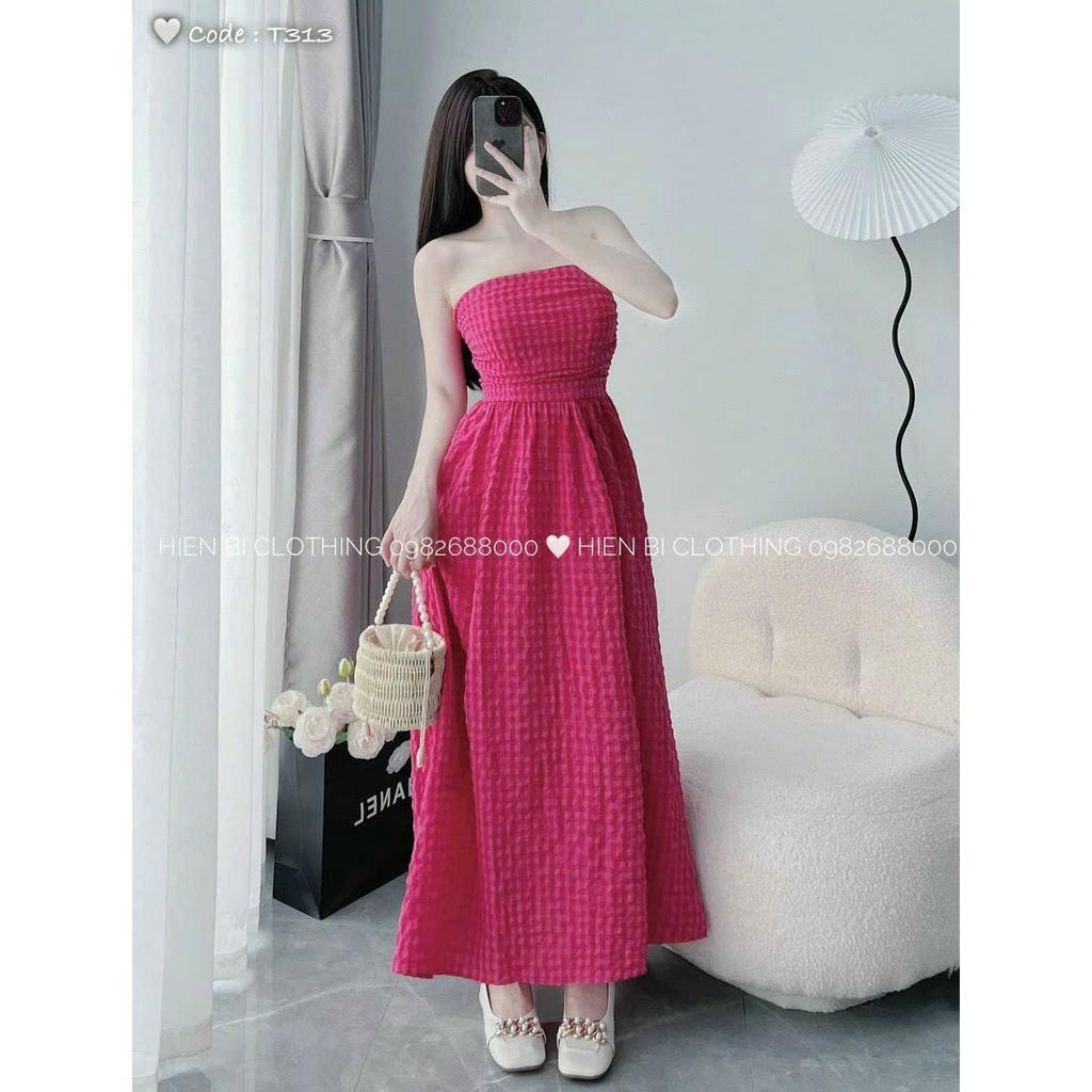 Váy đầm nữ dáng xòe caro cúp ngực thời trang