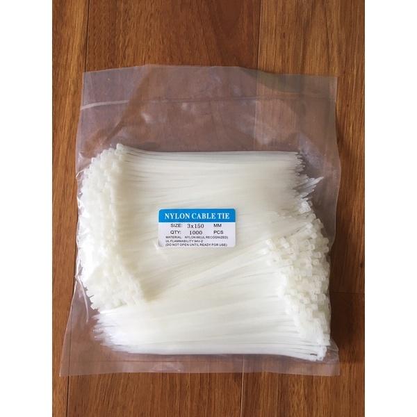 20 Túi 1000 sợi dây rút nhựa, dây thít 15cm