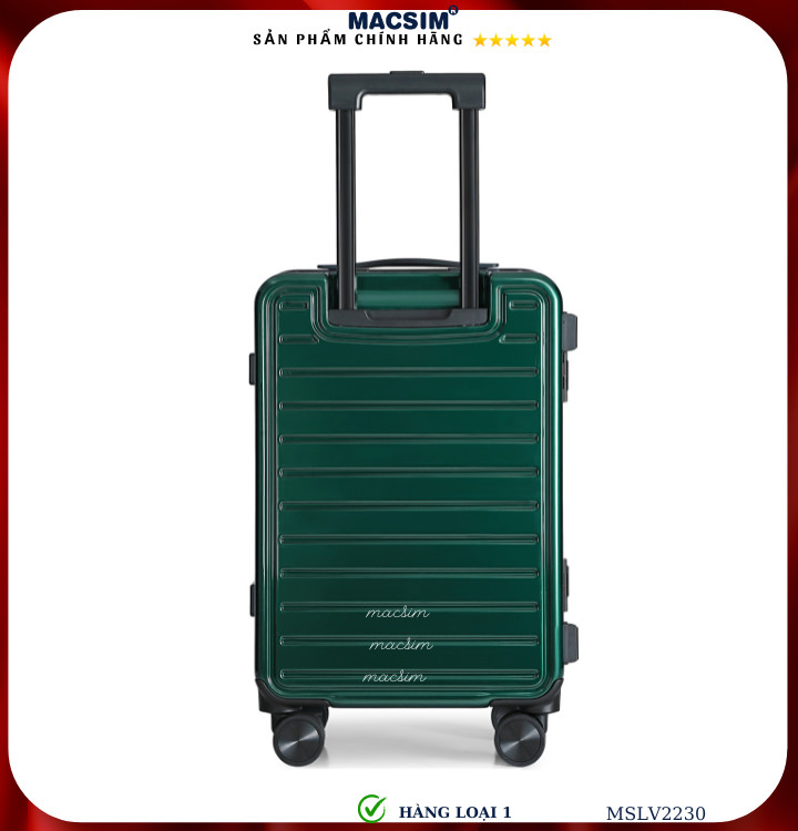 Vali cao cấp Macsim SMLV2230 cỡ 20 inch màu xanh đậm ( dark green)- Hàng loại 1