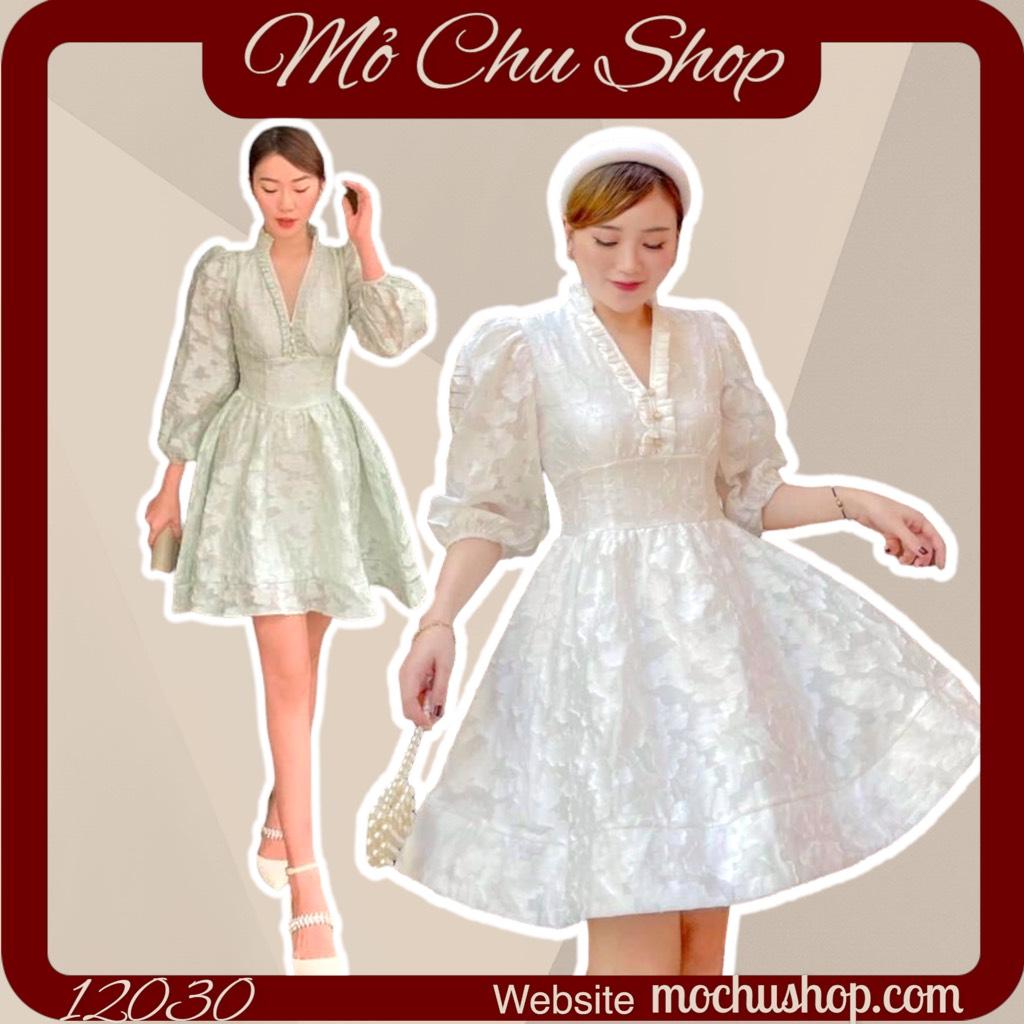ĐẦM XÒE REN HOA NỔI VIỀN BÈO 12030