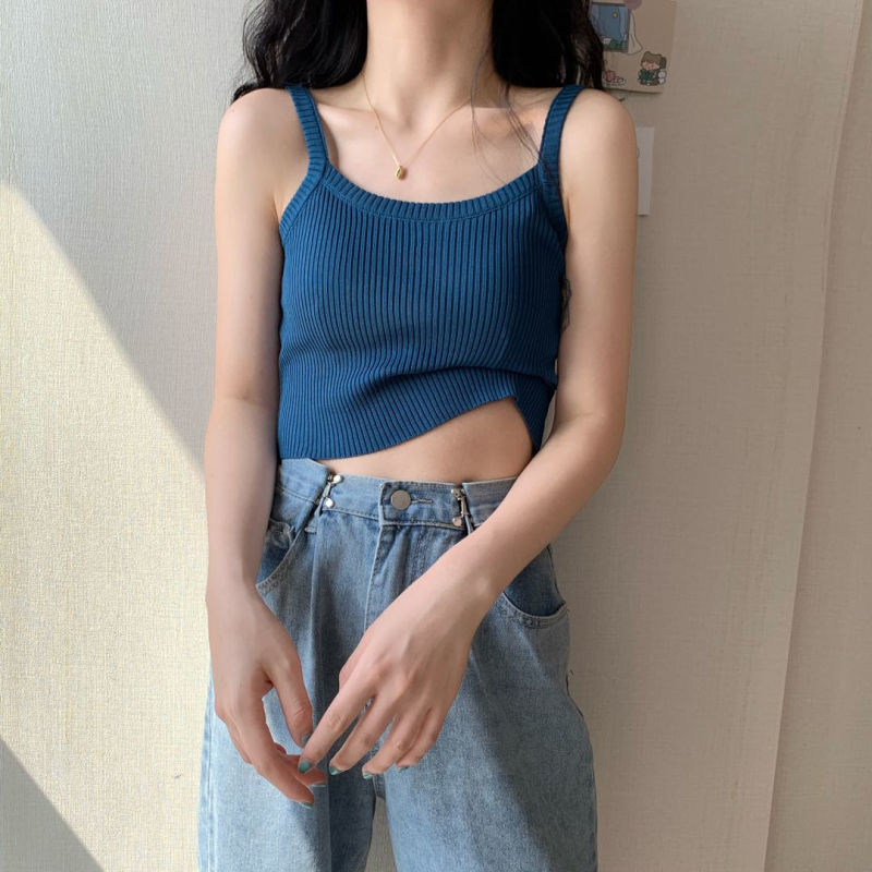 Áo hai dây croptop len Ulzzang Quảng Châu ALB7