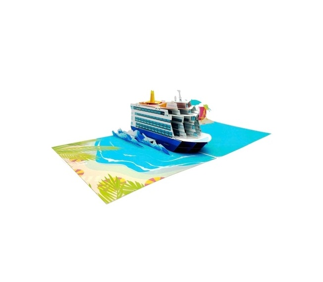 H40 -  Thiệp 3D Du Thuyền – Cruise Ship Pop Up Card Viethands Giftshop