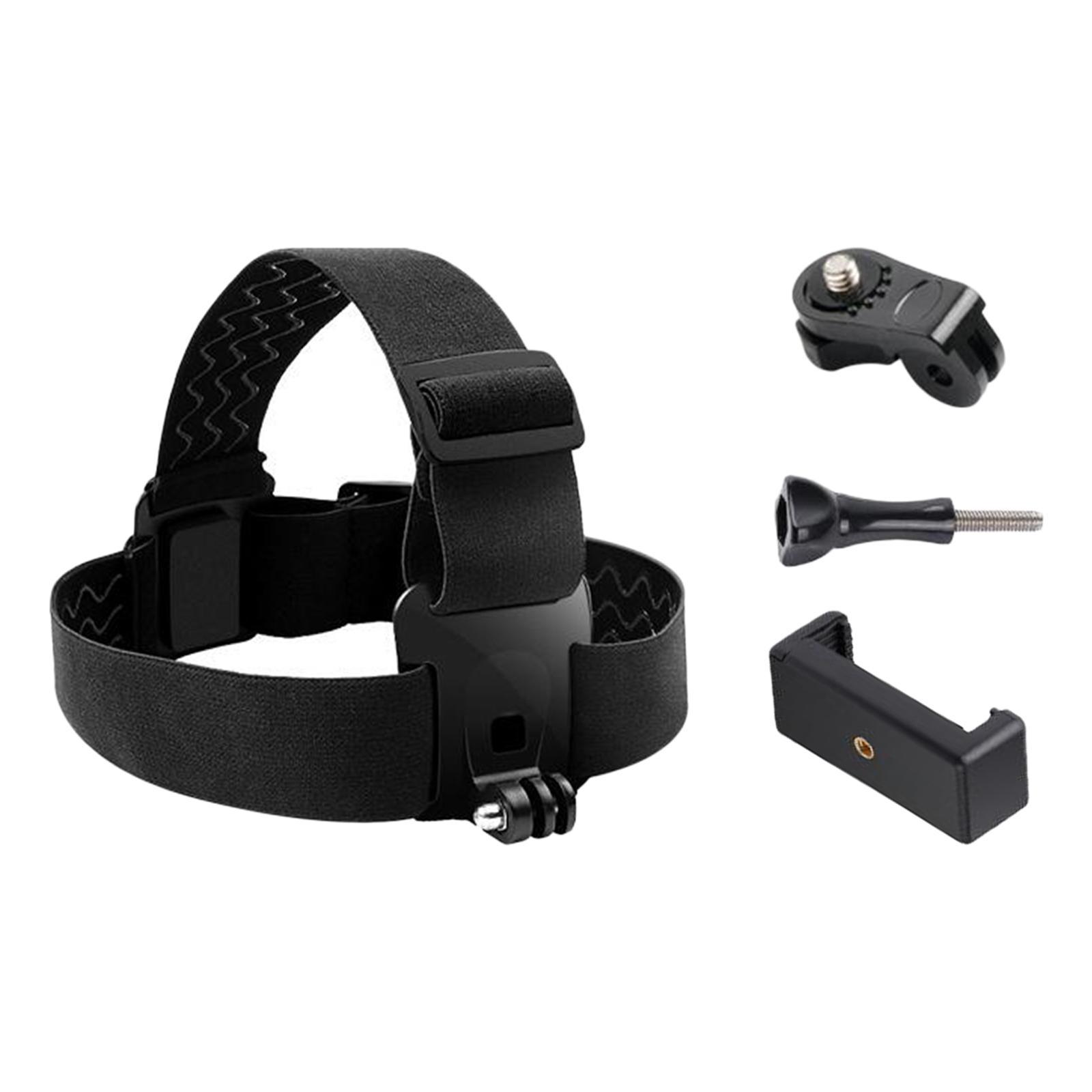 Cell Phone Head Mount Headband Mobile Phone Holder w/ Clip Universal Black