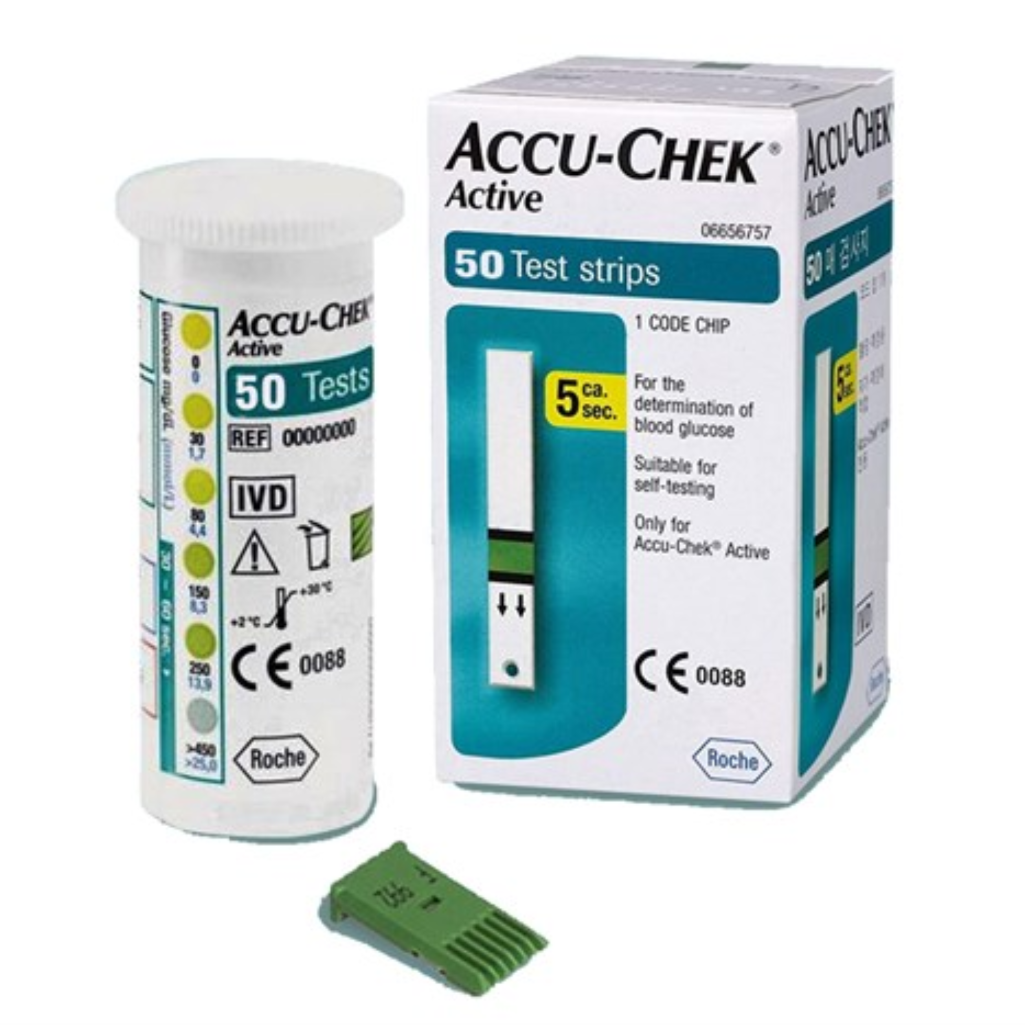 Hộp 50 que thử đường huyết tiểu đường Accu-Chek Active