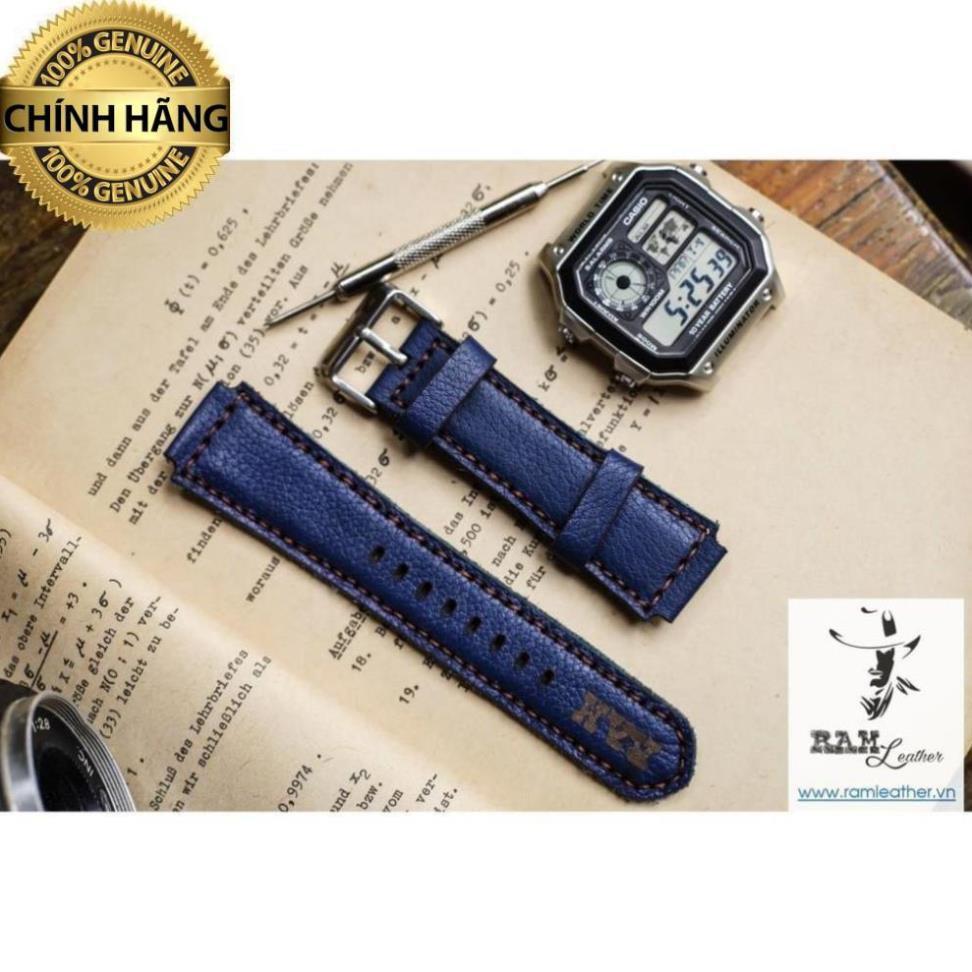 DÂY ĐỒNG HỒ DA BÒ THẬT XANH NAVY – RAM CLASSIC 1958 CHÍNH HÃNG