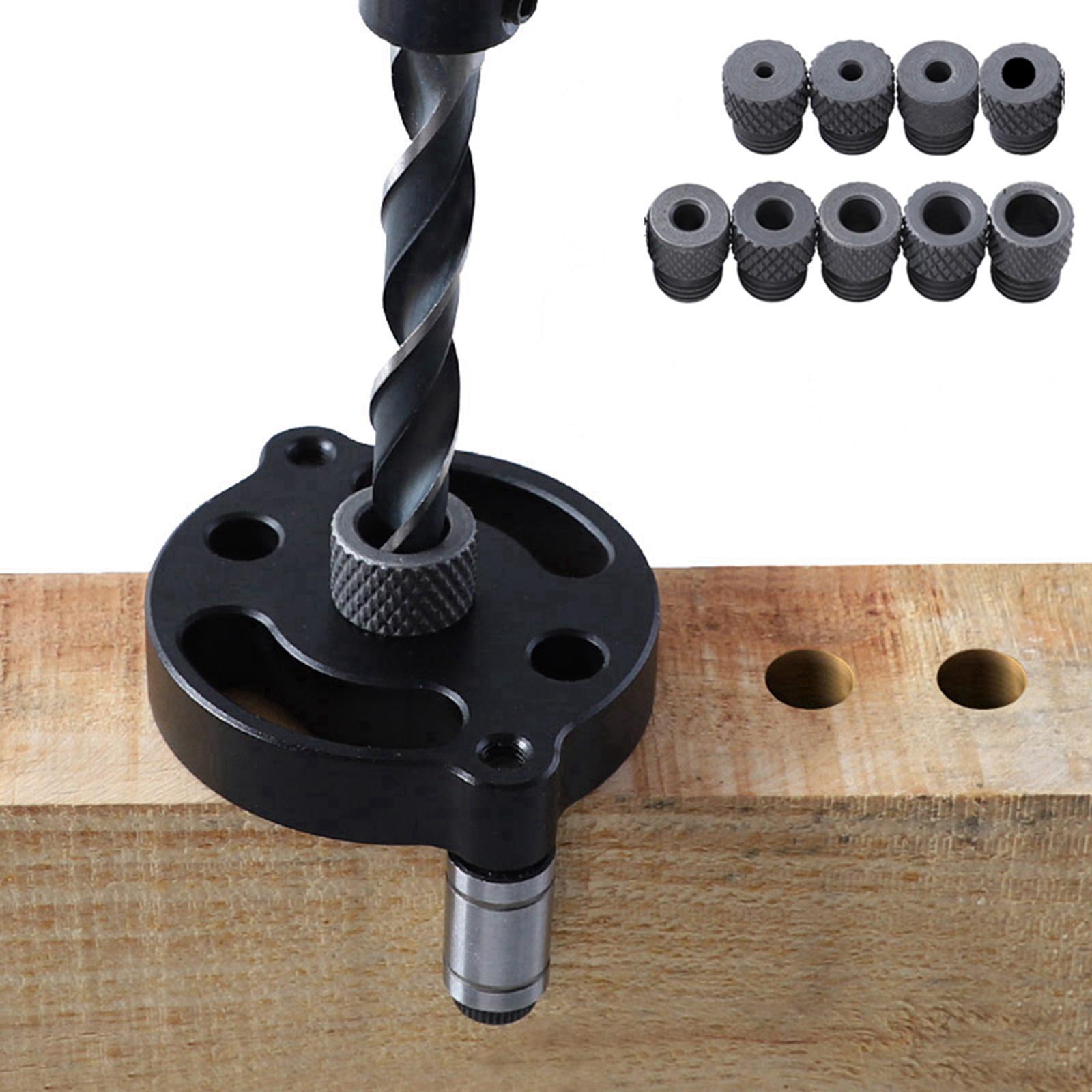 Vertical Self Centering Dowel Jig Kit, Dowel Drill Bit, Drill Bit Hole Jig Hole Puncher Locator, 2-10mm Wood Hole Drill Bit Set Woodworking Tools