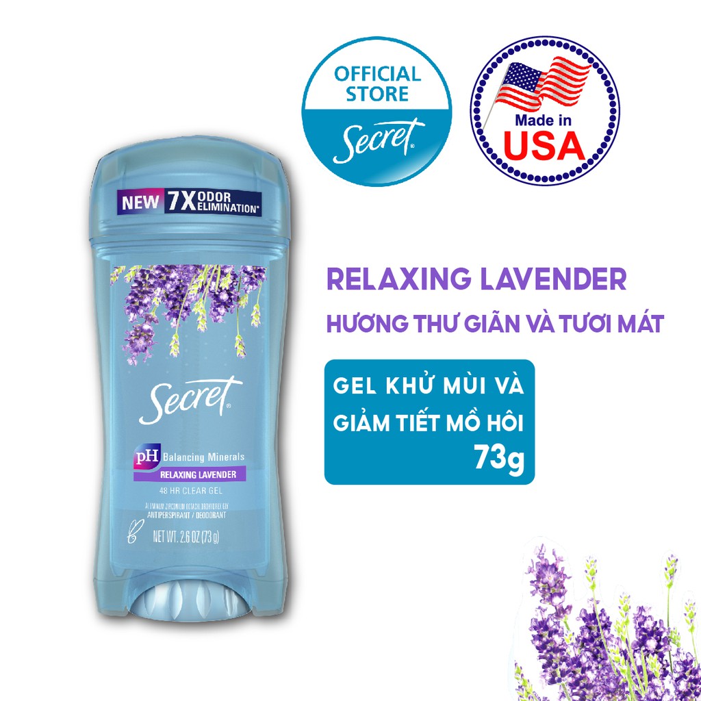 Gel Khử Mùi Secret Luxe Lavender Dành Cho Nữ Hương Hoa Oải Hương Thư Giãn 73g