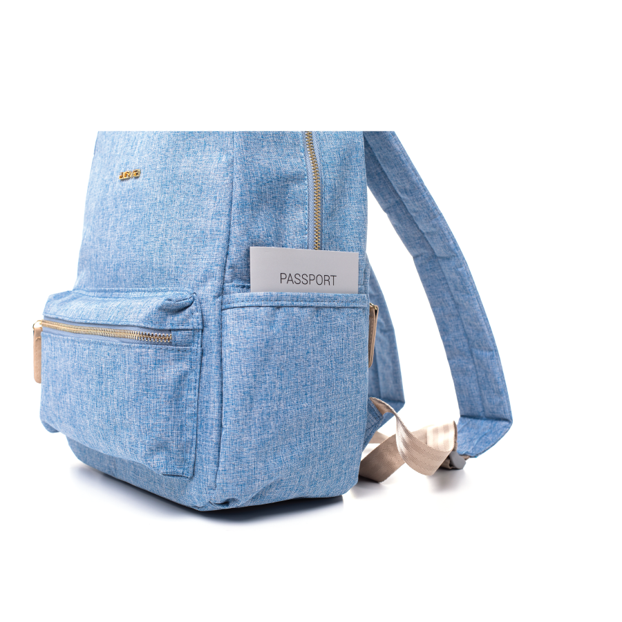 Balo nữ AGVA Stella 13.3&quot; LTB351DENIMBLUE Xanh dương - Kích thước: 29 x 14 x 36 cm Bảo hành 02 năm chính hãng