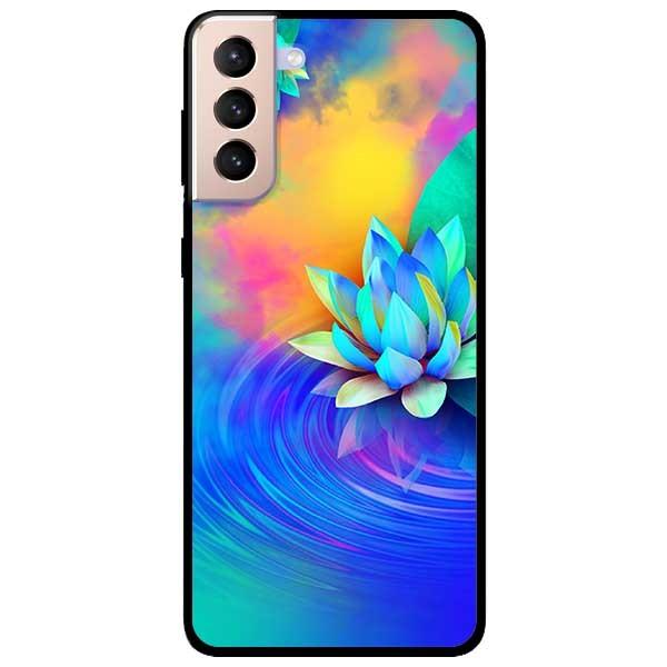 Ốp lưng dành cho Samsung Galaxy S21 - S21 Plus - S21 Ultra - mẫu Sen Xanh Vàng