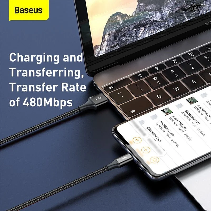 Dây cáp sạc nhanh 3A 3 in 1 USB-A to iPhone / Type-C / Micro USB hiệu Baseus Rapid Fast Charge Cable (dài 120CM, sạc cùng lúc 3 thiết bị, chip sạc thông minh, tốc độ truyền tải 480Mbps) - hàng nhập khẩu