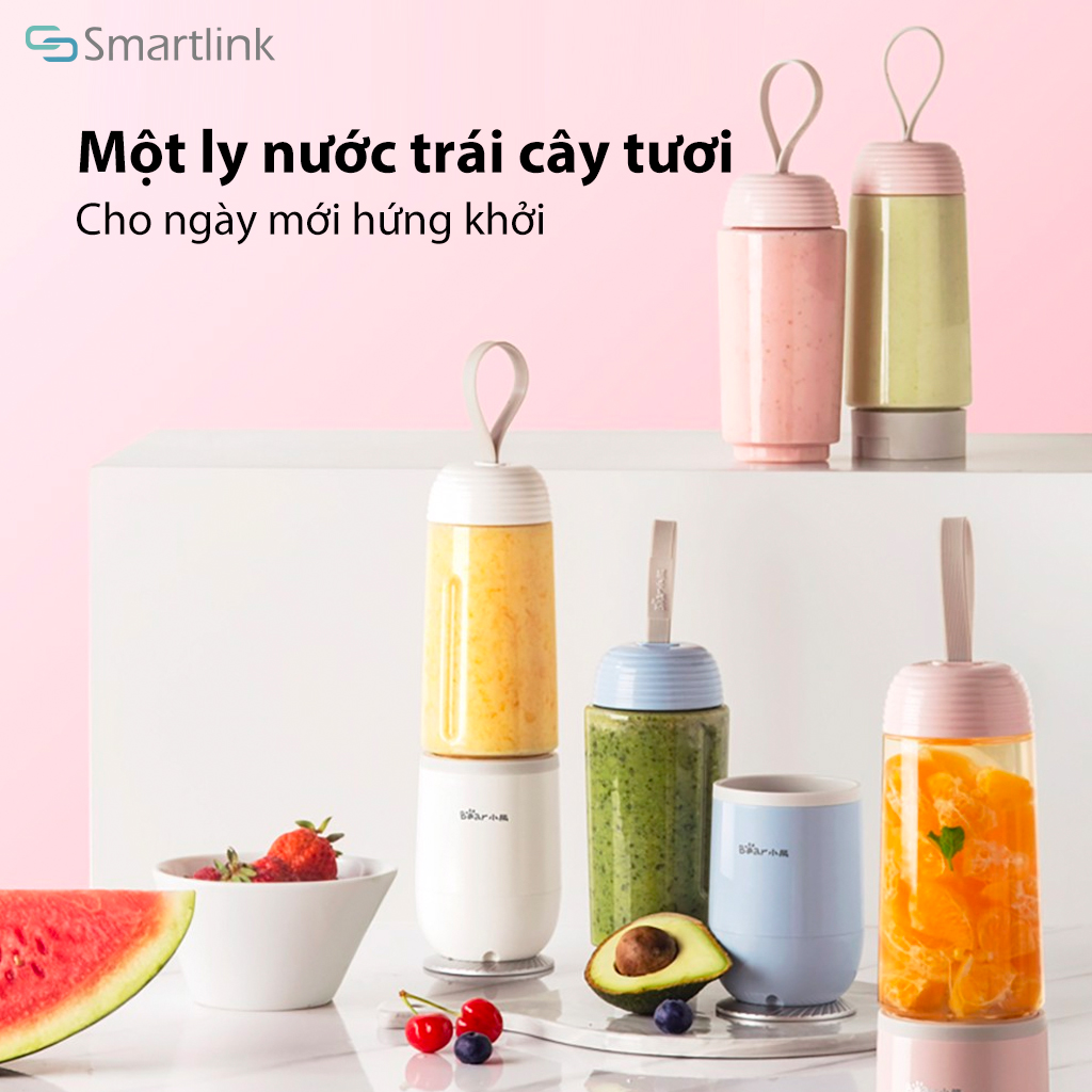 Máy Xay Sinh Tố Đa Năng Mini Bear LLJ-D04B1 350ML (2 cối) - Hàng chính hãng